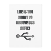 remove USB safely Postcard