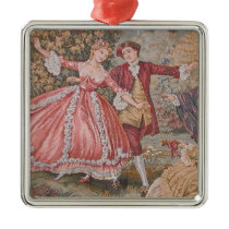RENAISSANCE COUPLE TAPESTRY ornaments