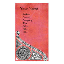 RENAISSANCE Monogram 1 bright antique  pink Business Card