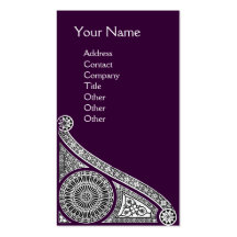 RENAISSANCE Monogram 1 dark purple Business Card Templates