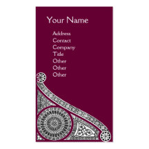 RENAISSANCE Monogram 1 red Business Card
