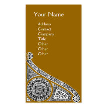 RENAISSANCE Monogram 1 yellow Business Card Template