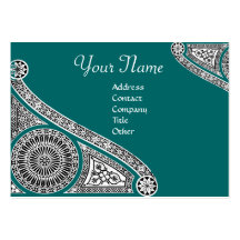RENAISSANCE Monogram 2 blue green Business Card
