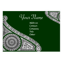 RENAISSANCE Monogram 2 green Business Cards