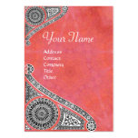 RENAISSANCE MONOGRAM 4 antique red pink Business Card Template