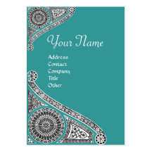 RENAISSANCE MONOGRAM 4 blue green Business Card