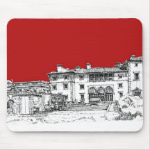 Renaissance museum red mousepad