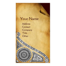 RENAISSANCE  Parchment Monogram 1 Business Cards
