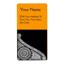 RENAISSANCE Yellow orange Custom Shipping Labels