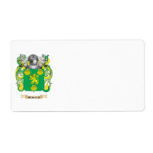 Renals Coat of Arms (Family Crest) Personalized Shipping Labels