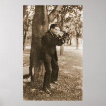 Renato Zanelle with Folding Camera Poster