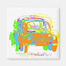 Renault 4CV Fridge Magnet