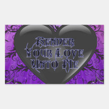 Render Your Love Unto Me Rectangular Stickers