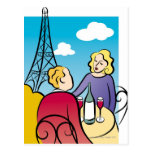 Rendezvous at Eiffel Tower Postcard