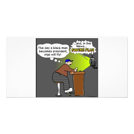RENECK ON SWINE FLU PHOTO CARD TEMPLATE