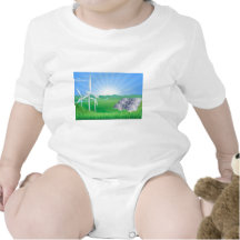 Renewable energy illustration bodysuit