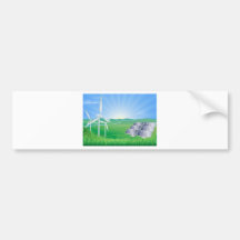 Renewable energy illustration bumper sticker
