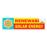 Renewable Solar Energy bumper stickers