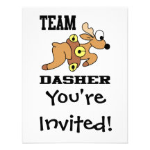 Renne de Dasher d'équipe Invitations Personnalisées
