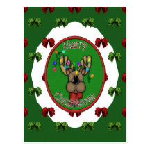 Renne de Joyeux Noël Carte Postale