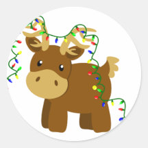 Renne de lumières de Noël Autocollants
