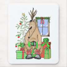 Renne de sommeil tapis de souris