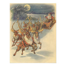 Renne du père noël fournissant le réveillon de Noë Invitations Personnalisées