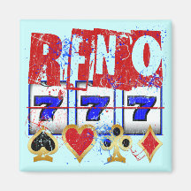 RENO - DISTRESSED AND PAINT SPLATTER FRIDGE MAGNET
