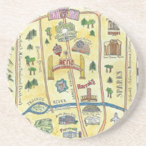 Reno Map Coaster coasters