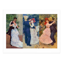 Renoir - Dance in the City, Country, and Bougival Post Cards