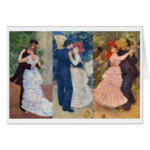 Renoir - danse dans la ville, le pays, et le Bougi Carte De Vœux