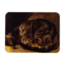 Renoir Sleeping Cat Magnet