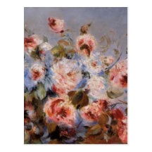 Renoir's A Bouquet of Roses Postcard
