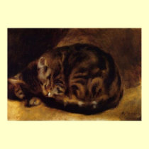 Renoir's A Sleeping Cat posters