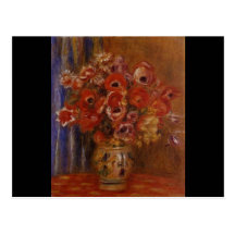 Renoir's A Vase of Tulips and Anemones Post Card