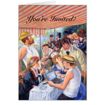 Renoir's Luncheon 2.0/ Invitation Greeting Cards