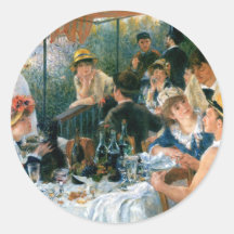 Renoir's Luncheon of the Boating Party (1881) Round Stickers