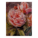 Renoir's Roses in a Vase Still Life Postcard