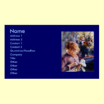 Renoir's Young Woman Sewing business cards