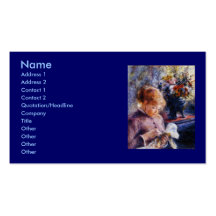 Renoir's Young Woman Sewing Business Card Template