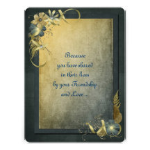 Renouvellement antique de voeu d'or cartons d'invitation personnalisés