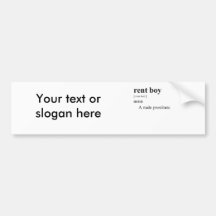 RENT BOY BUMPER STICKERS
