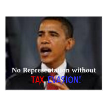 rep, No Representation without, TAX, EVASION! Postcards