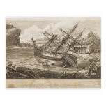Repairing of Captain Cooks ship Post Cards