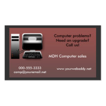 réparation d'ordinateur cartes de visite professionnelles