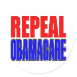 Repeal Obamacare Round Stickers
