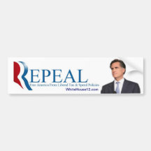 Repeal:  The 2012 Republican Campaign Slogan Bumper Stickers