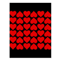Repeating Hearts Postcards