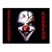 Replacement Surgeon - Evil Clown Postcard