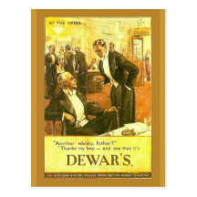 Replica Vintage advertising, Dewar's Whisky Postcard